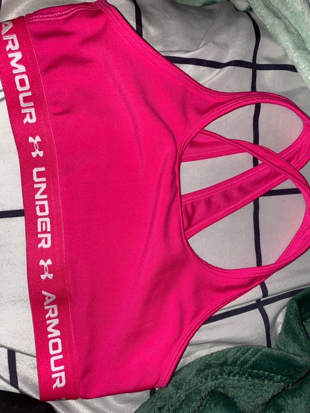 Under Armour Bright Pink Racerback Sports Bra